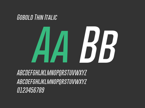 Gobold Thin Italic