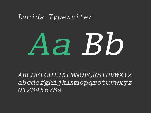 Lucida Typewriter