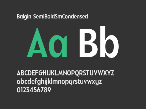 Balgin-SemiBoldSmCondensed