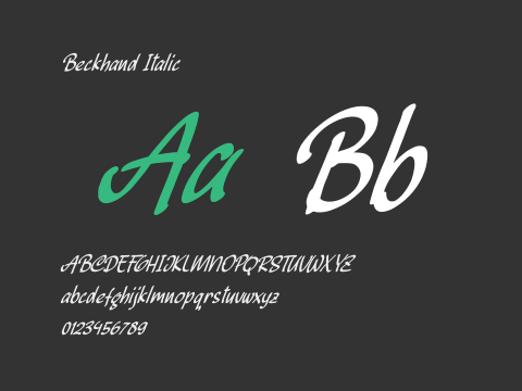 Beckhand Italic