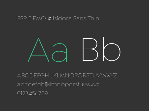 FSP DEMO - Isidora Sans Thin