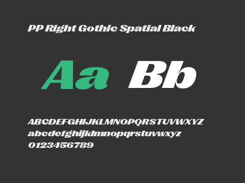 PP Right Gothic Spatial Black