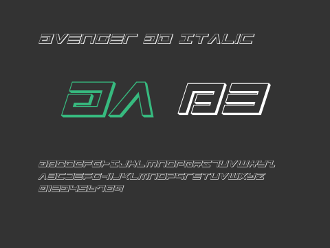 Avenger 3D Italic