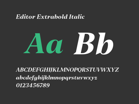 Editor Extrabold Italic