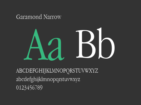 Garamond Narrow