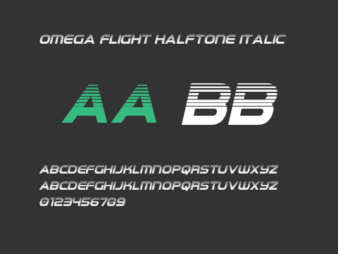 Omega Flight Halftone Italic