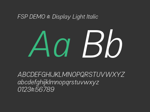 FSP DEMO - Display Light Italic