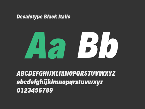 Decalotype Black Italic