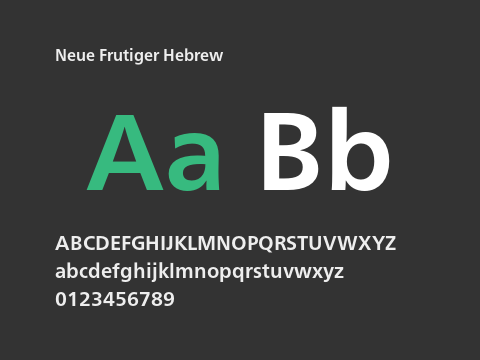 Neue Frutiger Hebrew