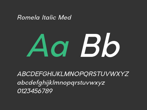 Romela Italic Med