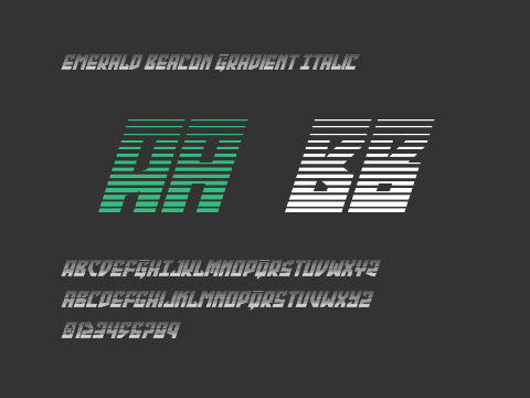 Emerald Beacon Gradient Italic