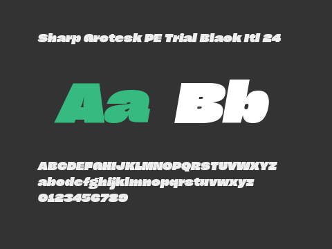 Sharp Grotesk PE Trial Black Itl 24