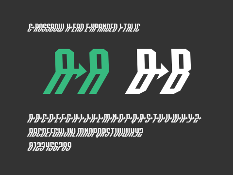 Crossbow Head Expanded Italic