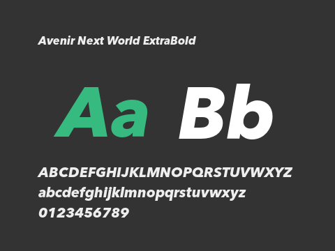 Avenir Next World ExtraBold