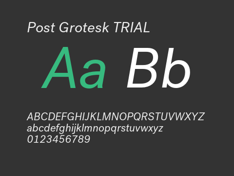 Post Grotesk TRIAL