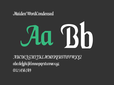 MaidenWordCondensed