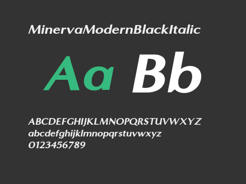 MinervaModernBlackItalic