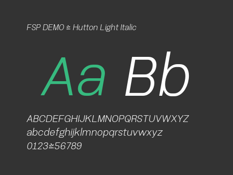 FSP DEMO - Hutton Light Italic