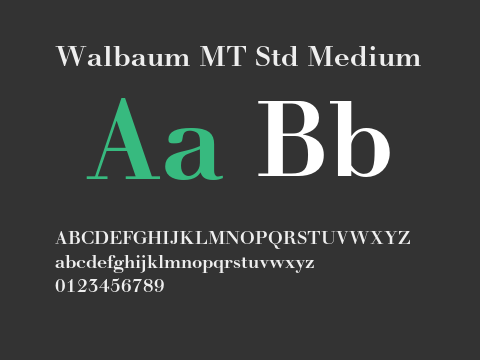 Walbaum MT Std Medium