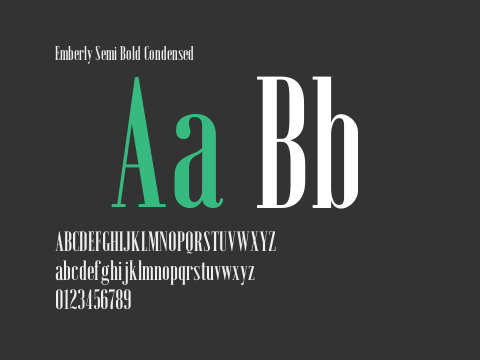 Emberly Semi Bold Condensed