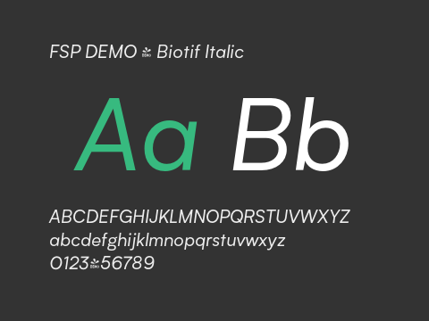 FSP DEMO - Biotif Italic