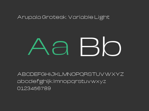 Arupala Grotesk Variable Light