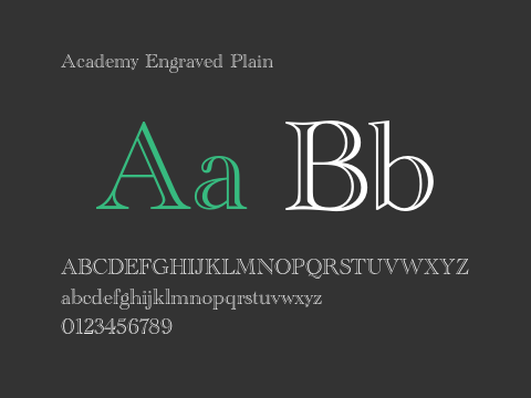 Academy Engraved Plain