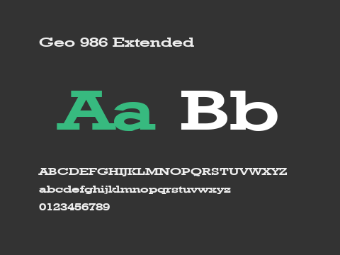 Geo 986 Extended