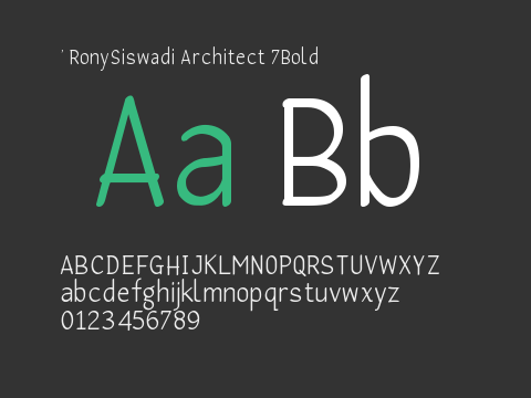 ' RonySiswadi Architect 7Bold