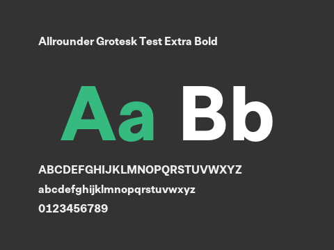 Allrounder Grotesk Test Extra Bold