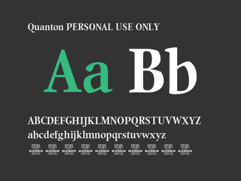 Quanton PERSONAL USE ONLY