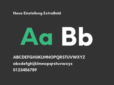 Neue Einstellung ExtraBold