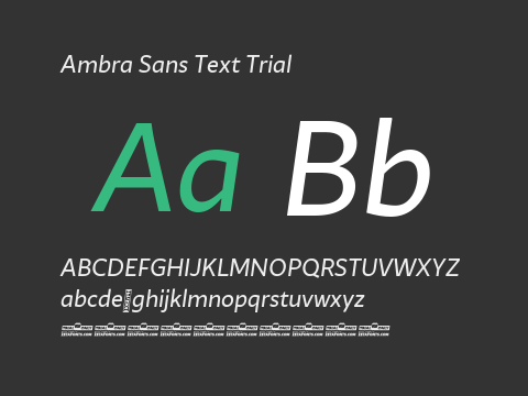 Ambra Sans Text Trial