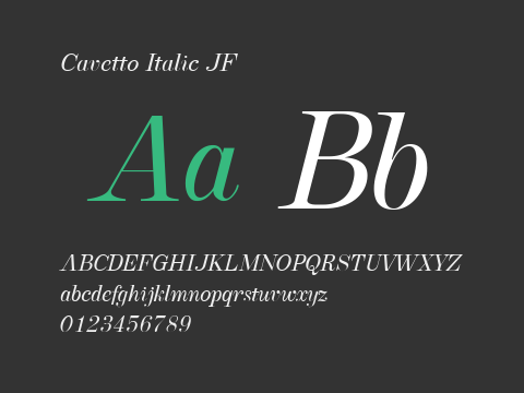 Cavetto Italic JF