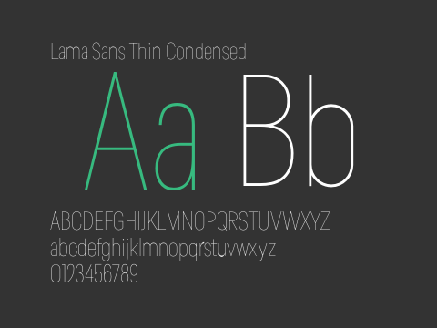 Lama Sans Thin Condensed