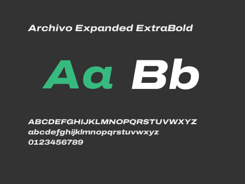 Archivo Expanded ExtraBold