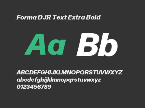 Forma DJR Text Extra Bold