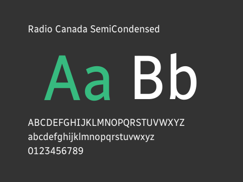 Radio Canada SemiCondensed