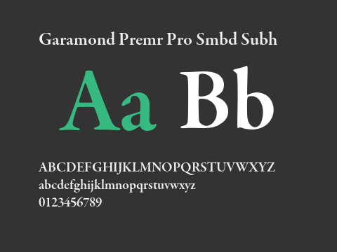 Garamond Premr Pro Smbd Subh