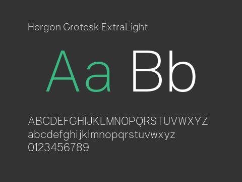 Hergon Grotesk ExtraLight