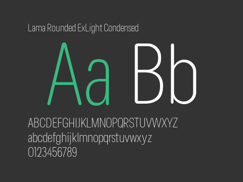 Lama Rounded ExLight Condensed