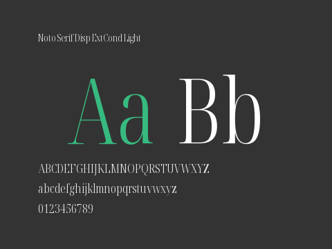 Noto Serif Disp ExtCond Light