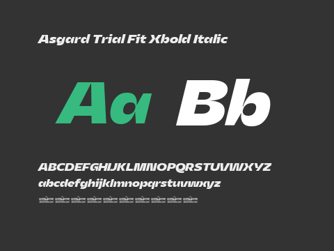 Asgard Trial Fit Xbold Italic