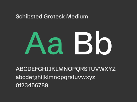 Schibsted Grotesk Medium