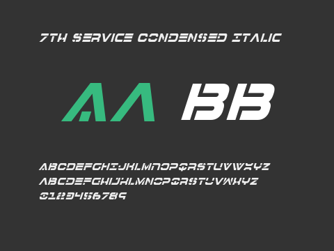 7th Service Condensed Italic