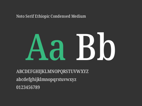 Noto Serif Ethiopic Condensed Medium