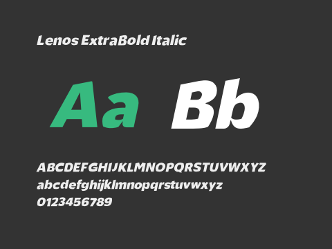 Lenos ExtraBold Italic