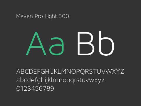 Maven Pro Light 300