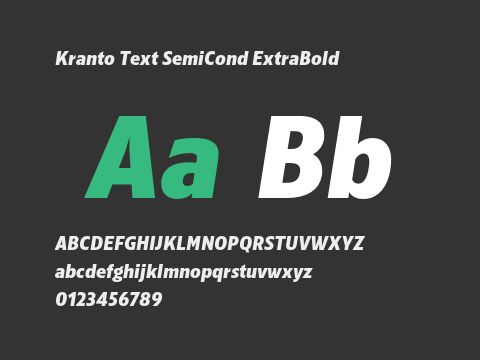 Kranto Text SemiCond ExtraBold