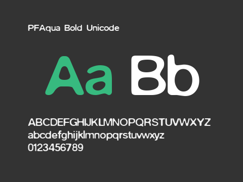 PFAqua Bold Unicode